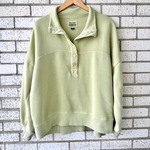 American Eagle Outfitters This Seriously Feels Lived-In Light Green Sweatshirt